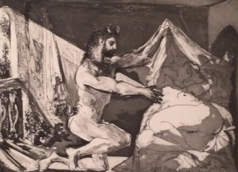 Faun Uncovering A Sleeping Woman, Pablo Picasso, Aquatint & Engraving, 1936