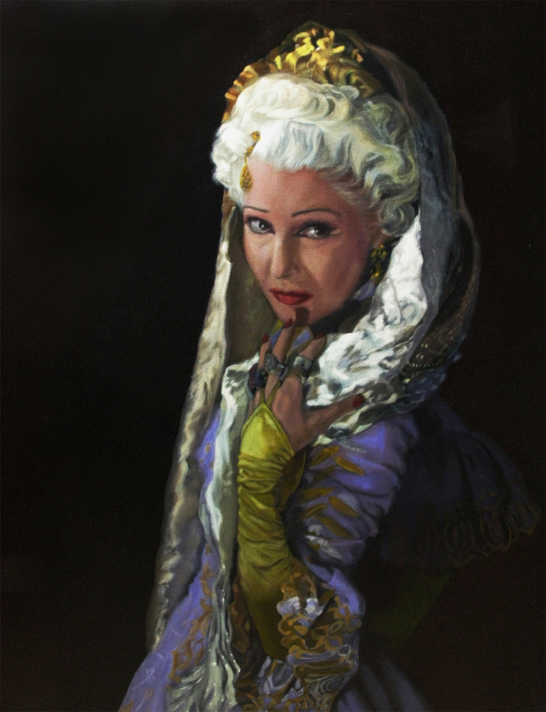 David Courts, 'Pinkitessa', 2012. Oil on canvas, 127x76cm.